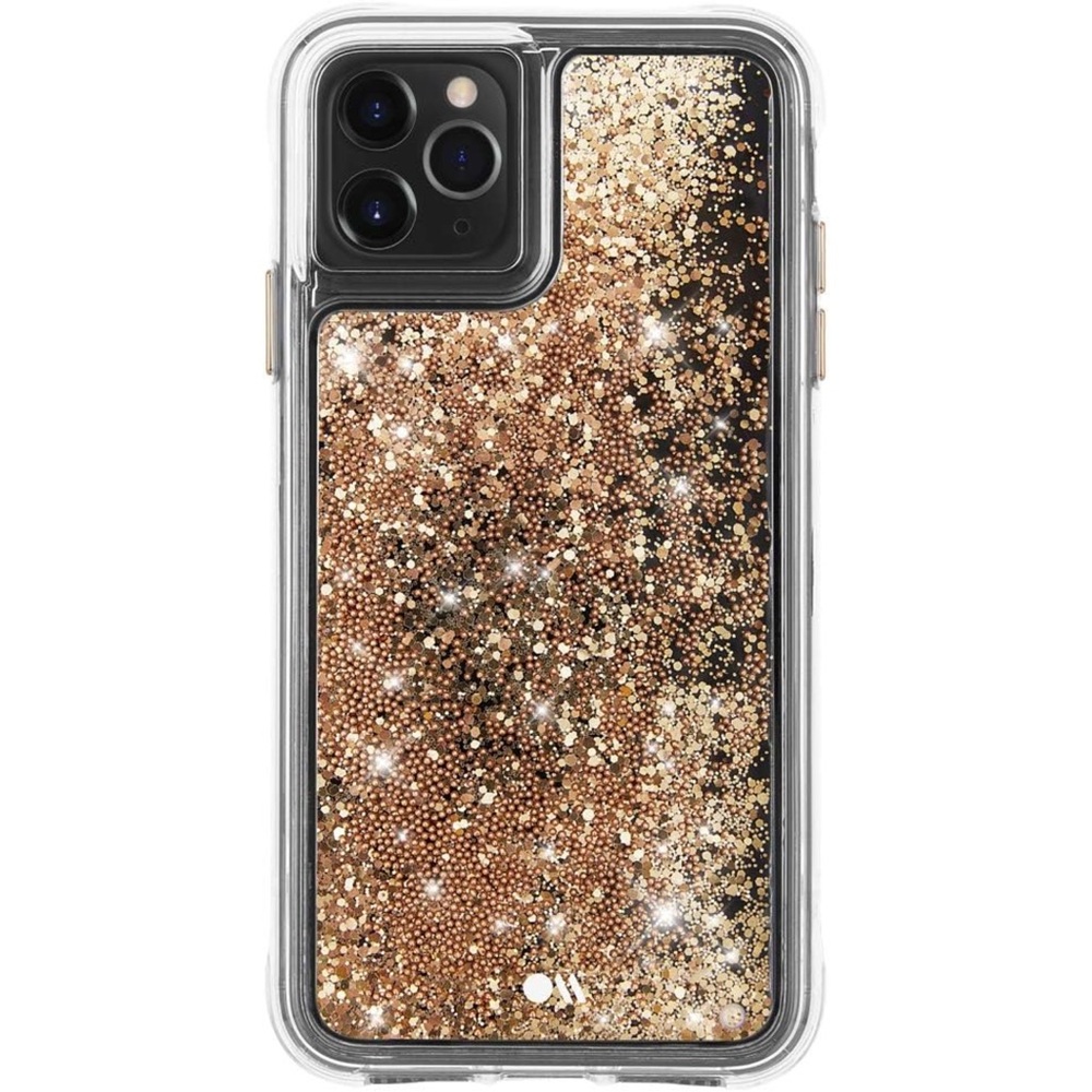 Merkury Innovations iPhone 12 Pro Max Gold Glitter Floating Protective Case